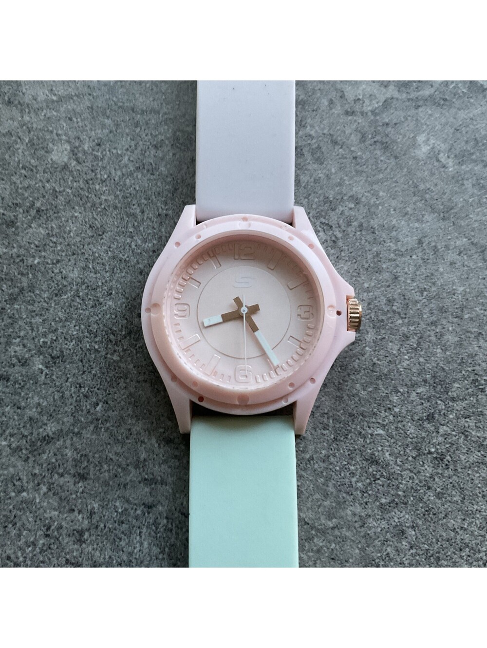 Skechers Women's Watch Quartz Pink & Blue Multi Color Band & Case 40mm A10